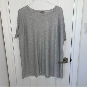 Eileen Fisher Oversized Grey blouse with slight sheen